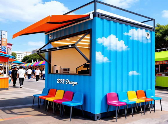 夜市集装箱、街边店铺