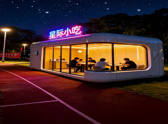 夜市集装箱、街边店铺